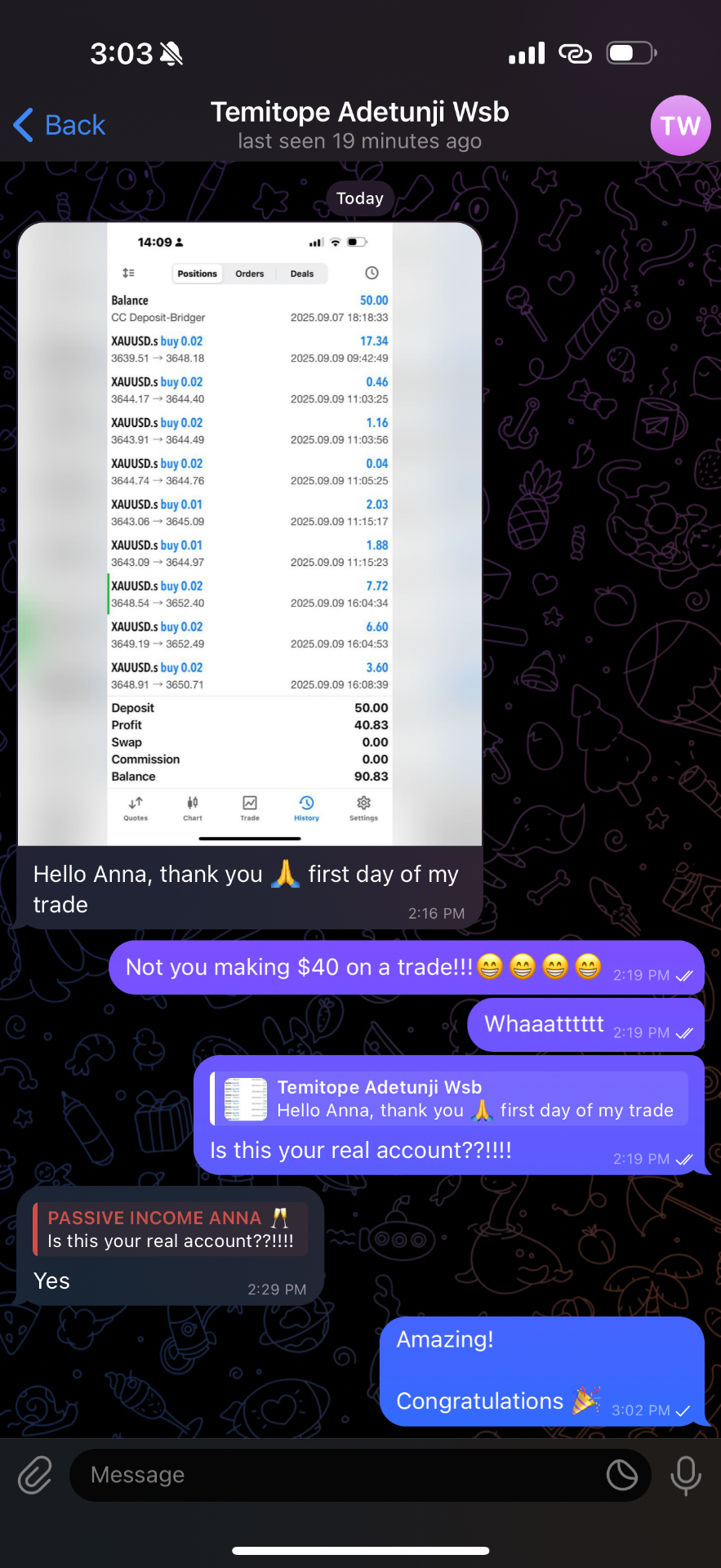 Temitope A. testimonial screenshot