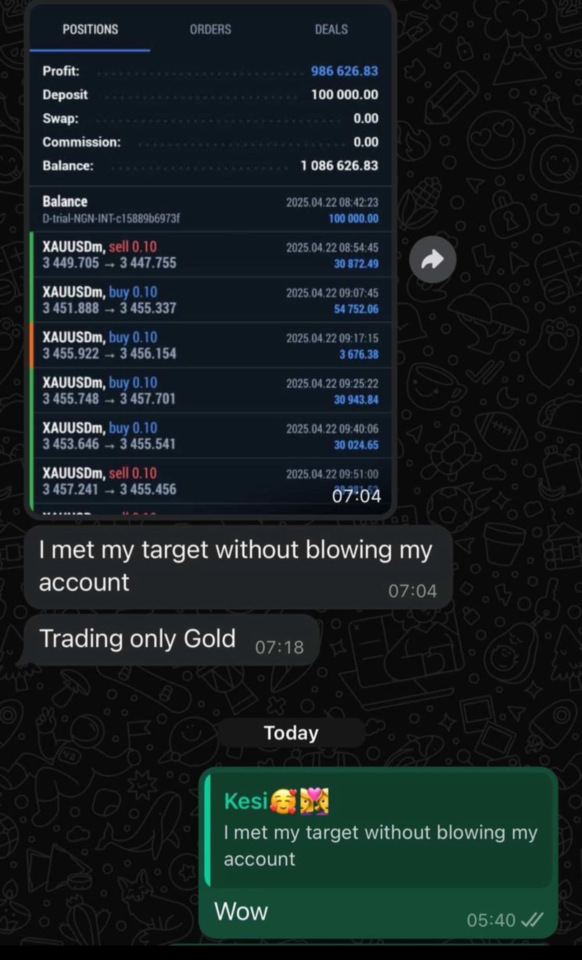 Kesi A. testimonial screenshot