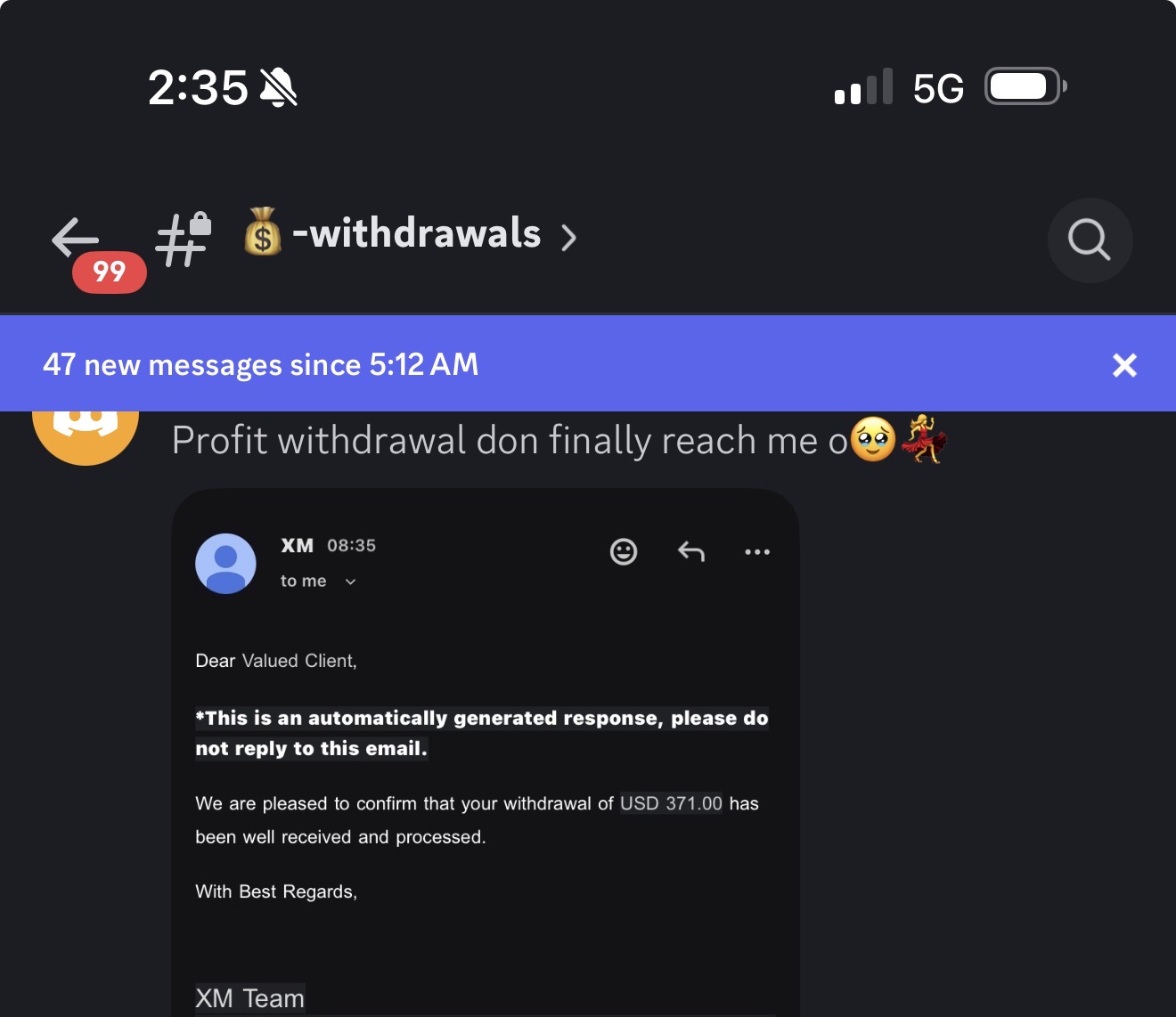 Michael O. testimonial screenshot